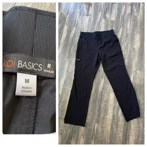 Black Koi Scrub Pants
